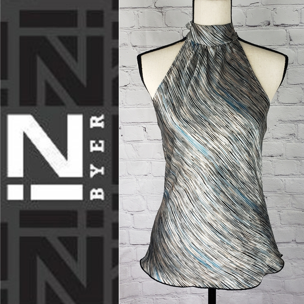 Iz Byer Soft Satin Halter Top SZ M